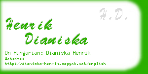 henrik dianiska business card